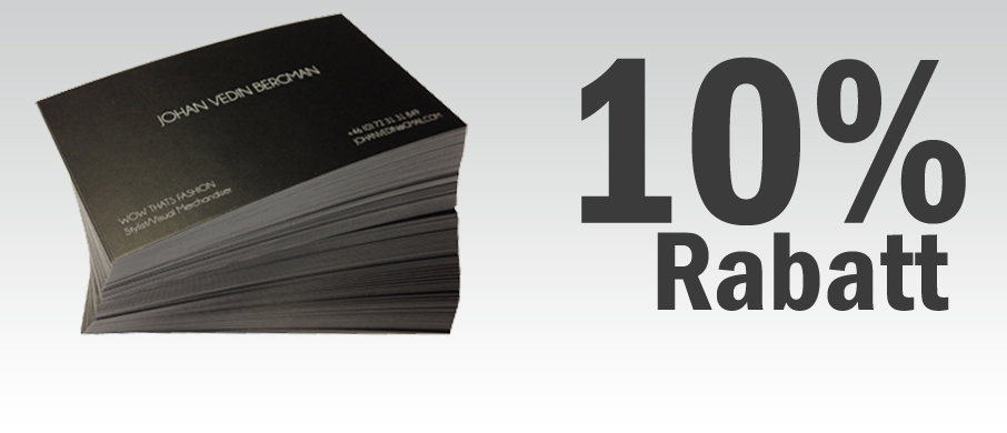 Snygga mattlaminerade visitkort med rundade hörn, just nu 10% rabatt på den produkten.